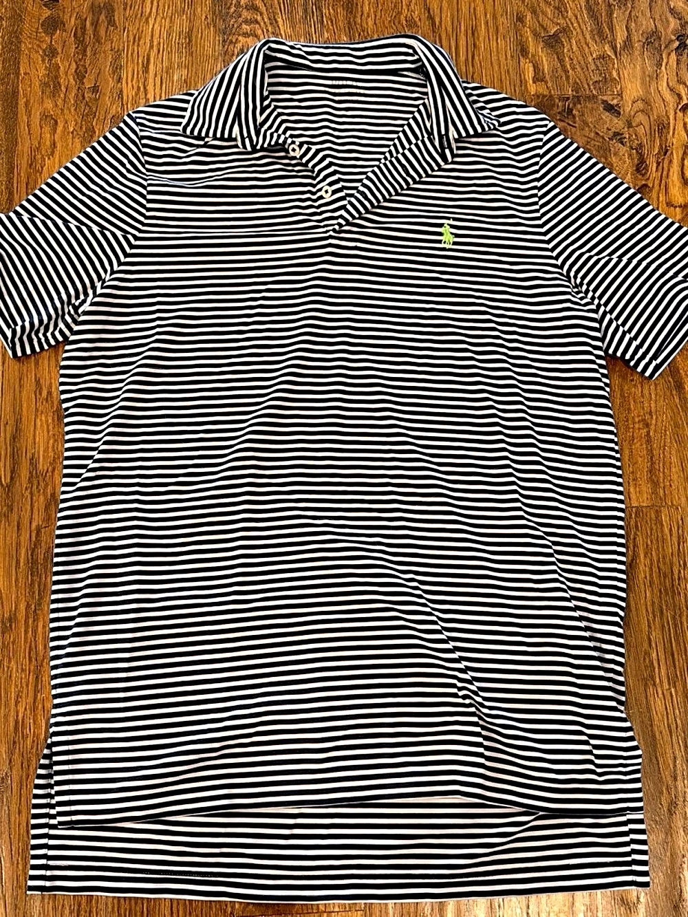 Polo Ralph Lauren Performance Striped Polo Shirt Blue & White